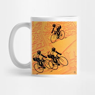 cyclists in the city Mug